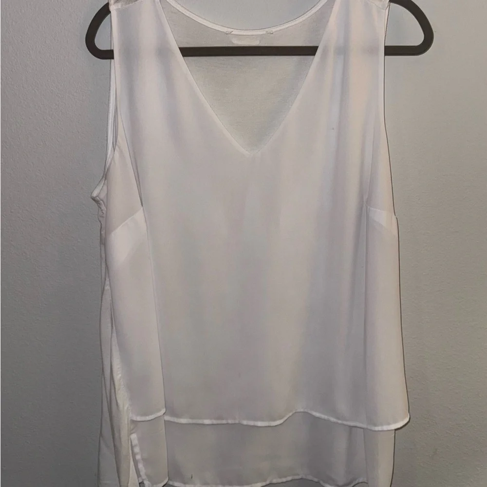 Michael Kors White Layered Tank Top - Picture 1 of 4
